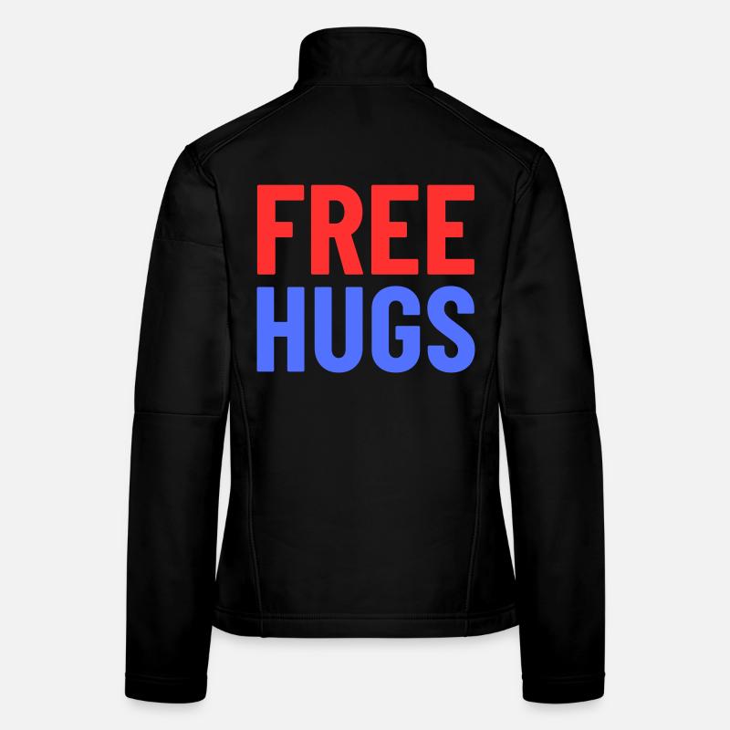 Free Hugs - Frauen Softshelljacke - Schwarz