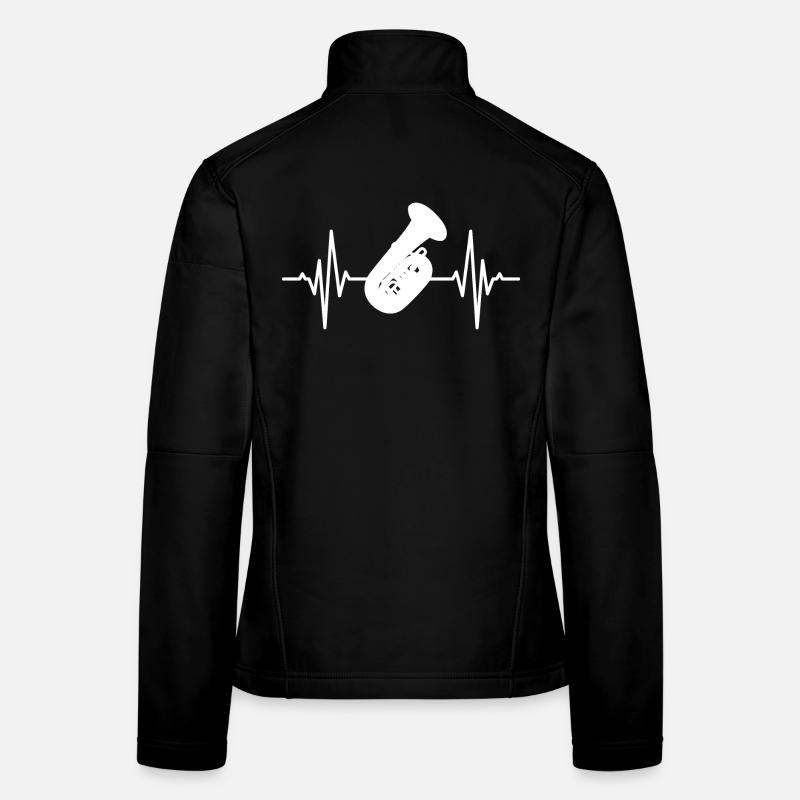 Tuba Spieler Herzschlag Frauen Softshelljacke