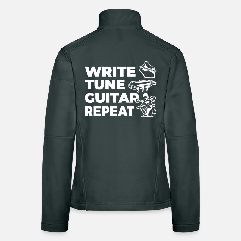 Write Tune Guitar Repeat Women's Softshell Jacket