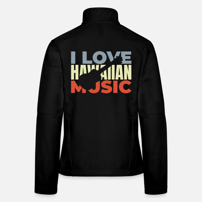 Musique hawaïenne Veste en tissu softshell Femme