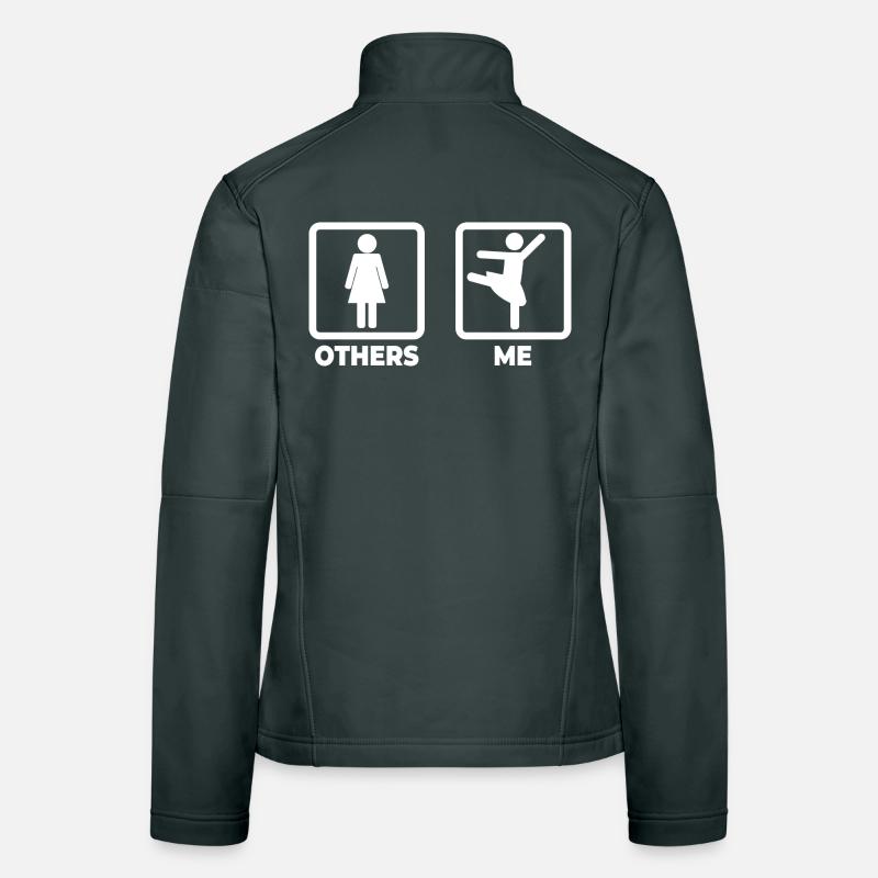 Ballet Dancer Stick Figure Women's Softshell Jacket