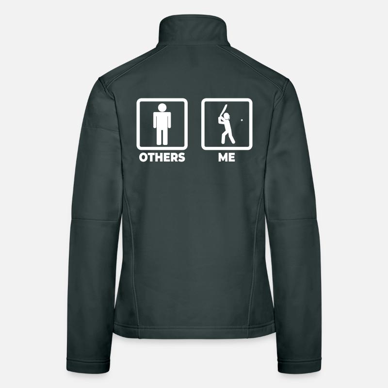 Cricket Strichmännchen Frauen Softshelljacke