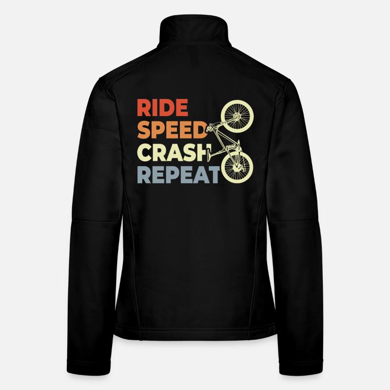 Vintage Mountainbiking Spruch Frauen Softshelljacke