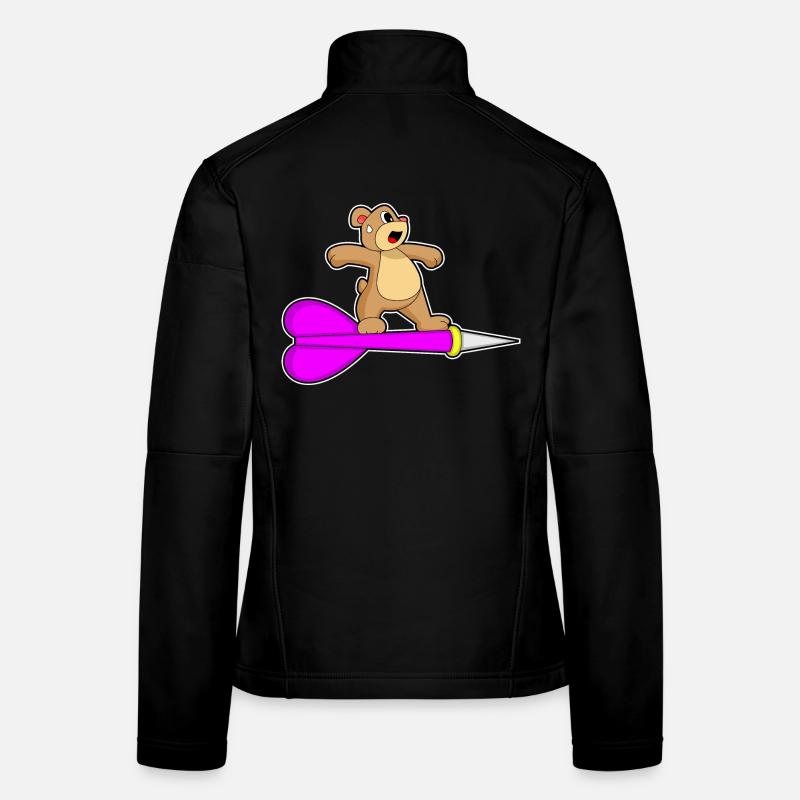 Bär Dart Dartpfeil Frauen Softshelljacke