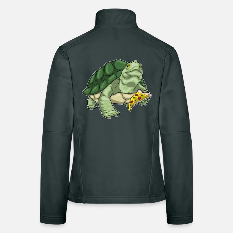 Pizza à la tortue Veste en tissu softshell Femme