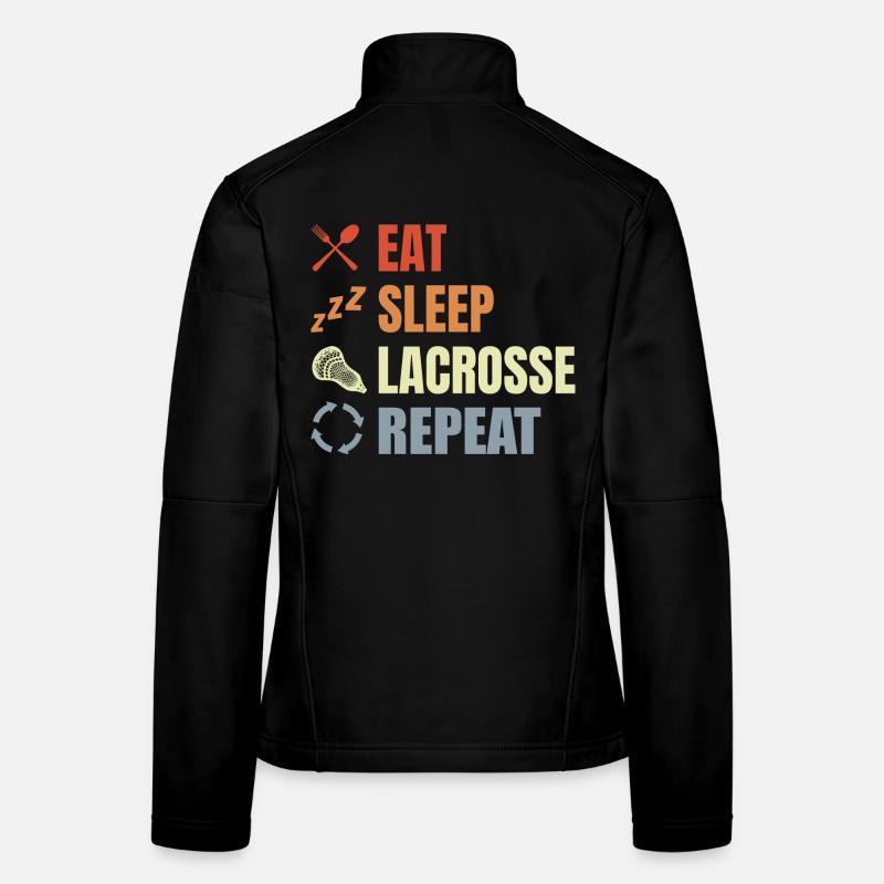 Vintage Lacrosse Zeitplan Frauen Softshelljacke