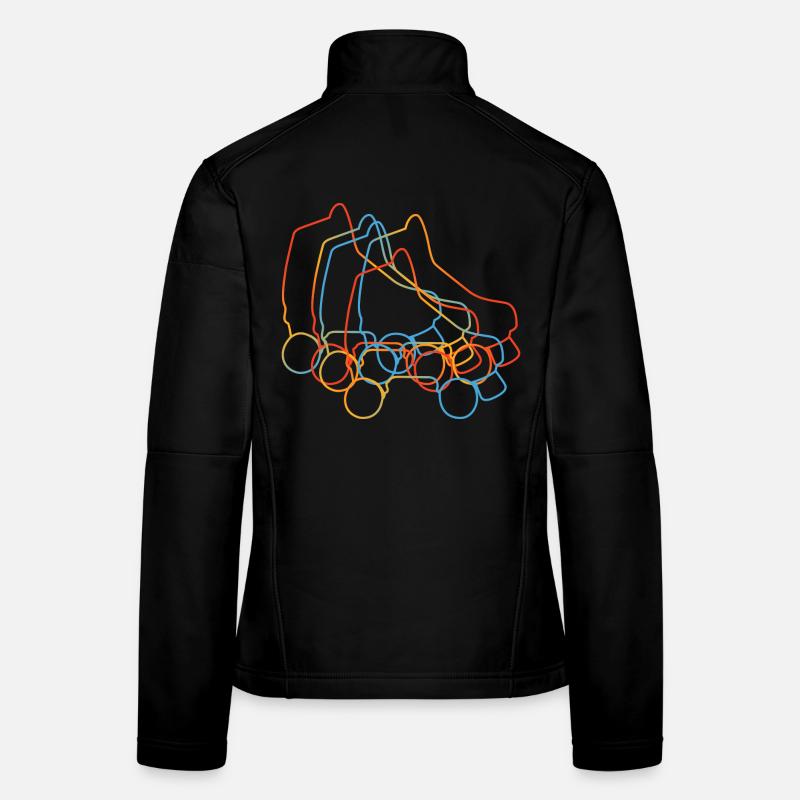 Retro Rollschuhe Frauen Softshelljacke