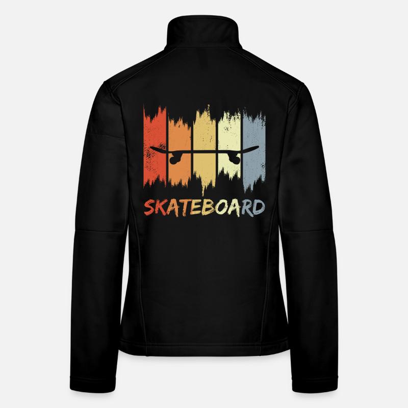 Skateboard Look rétro Veste en tissu softshell Femme