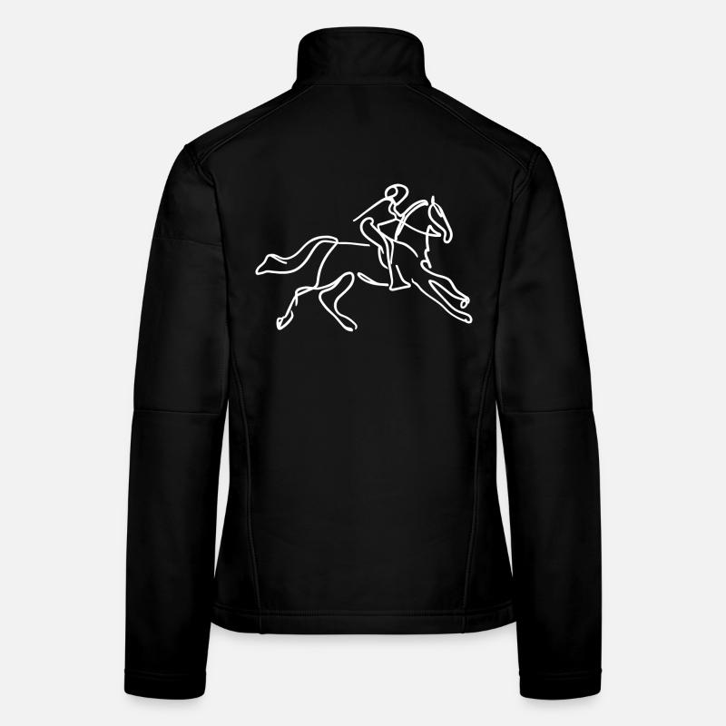 Dessin d’équitation Veste en tissu softshell Femme