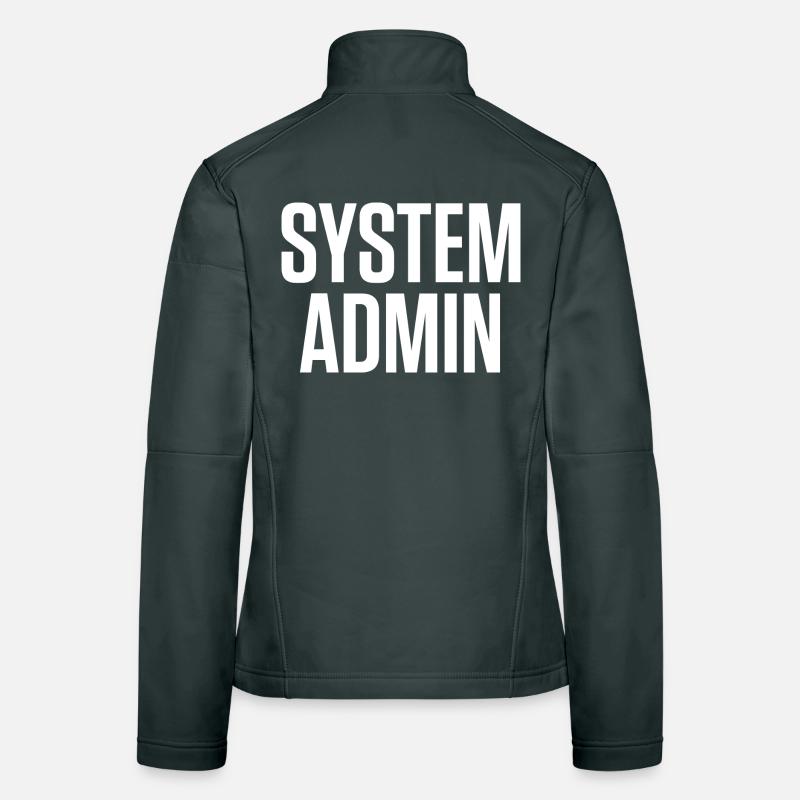 ADMINISTRATEUR SYSTÈME – IT TECH Shirt Police blanche Veste en tissu softshell Femme