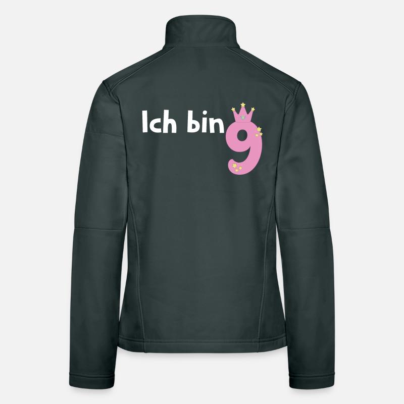 Ich bin schon 9 Mädchen 9 Jahre alt Frauen Softshelljacke