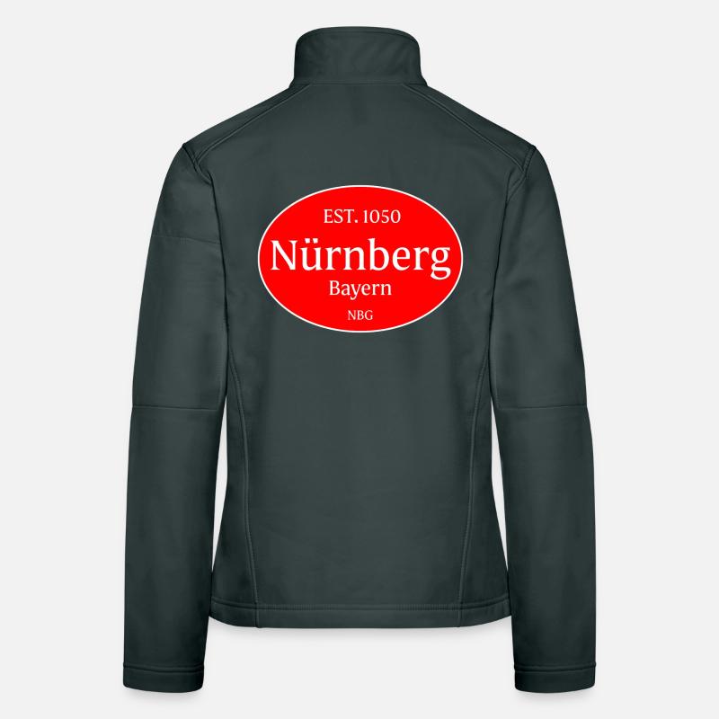 Nürnberg Emblem Retro Oval Frauen Softshelljacke