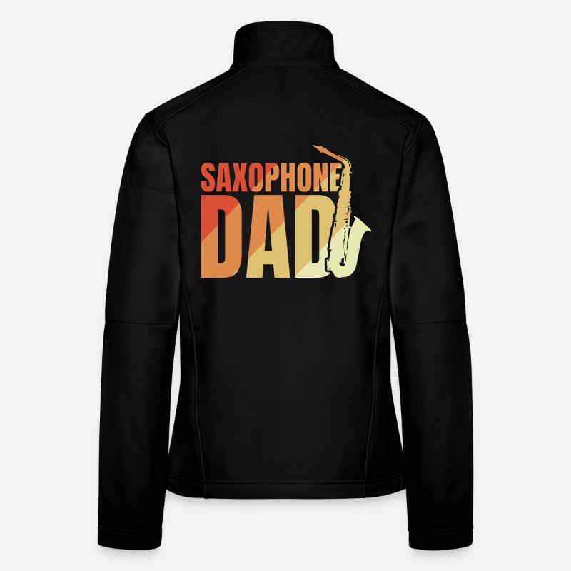 Saxophone Dad Women's Softshell Jacket