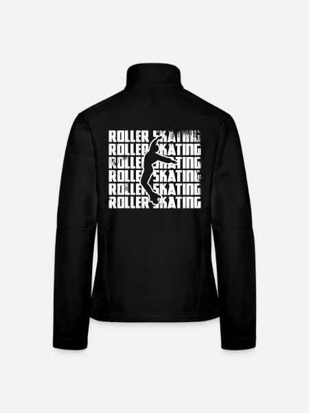 Patinage artistique à roulettes - Veste en tissu softshell Femme - noir - Dos