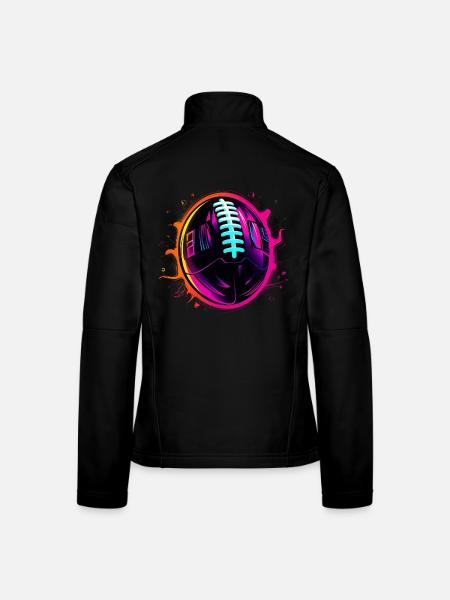 American Football Ball Steamwave - Women's Softshell Jacket - black - Back