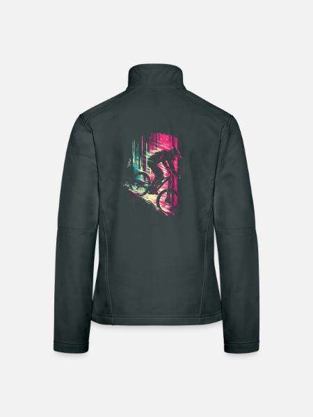 90s Mountain Bike Lovers - Women's Softshell Jacket - black - Back