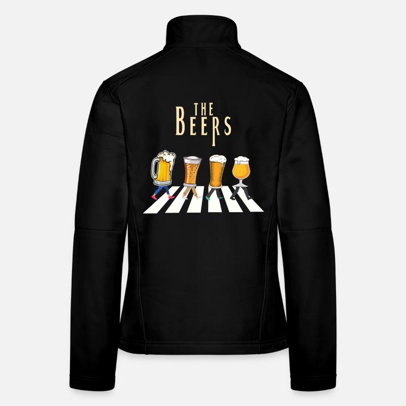 Conception de motif de bar à bière personnalisé Veste en tissu softshell Femme