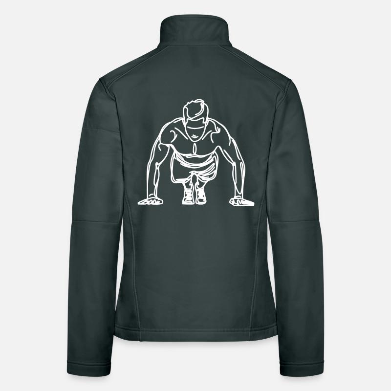 Bodybuilder Sketch Women's Softshell Jacket