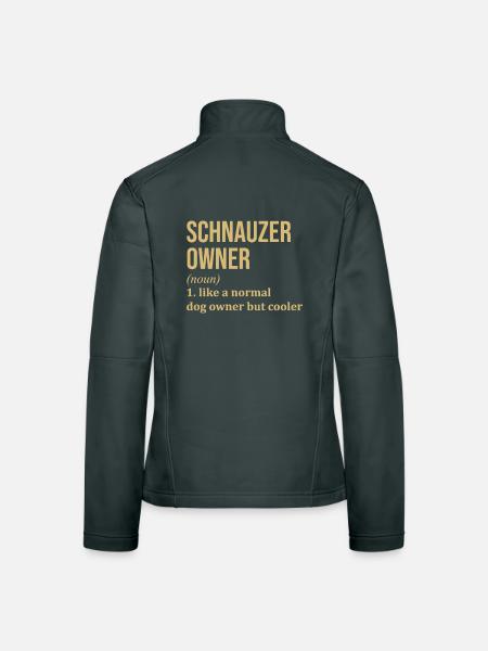 Schnauzer - Frauen Softshelljacke - Schwarz - Hinten