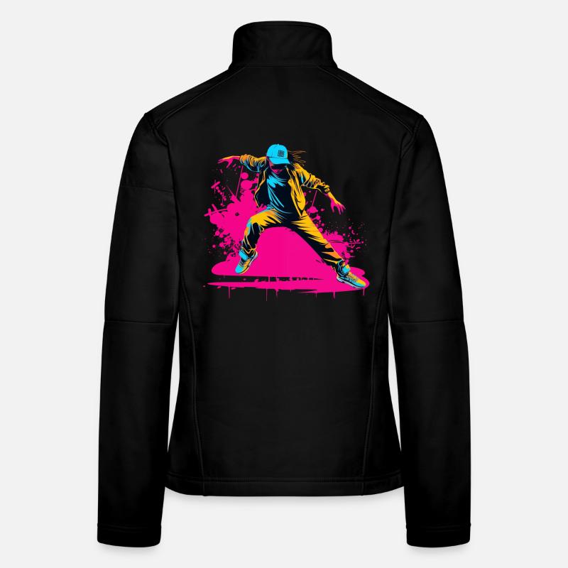 90er Jahre Breakdancer - Frauen Softshelljacke - Schwarz