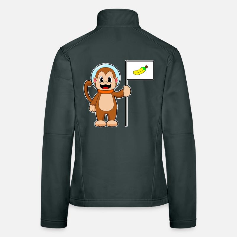 Espace des astronautes singes Veste en tissu softshell Femme
