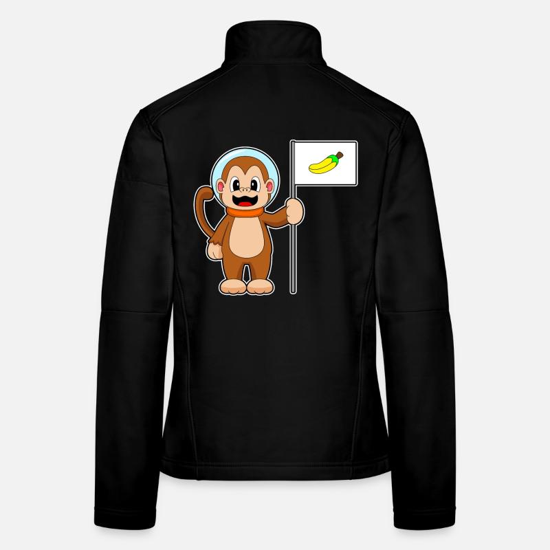 Espace des astronautes singes Veste en tissu softshell Femme