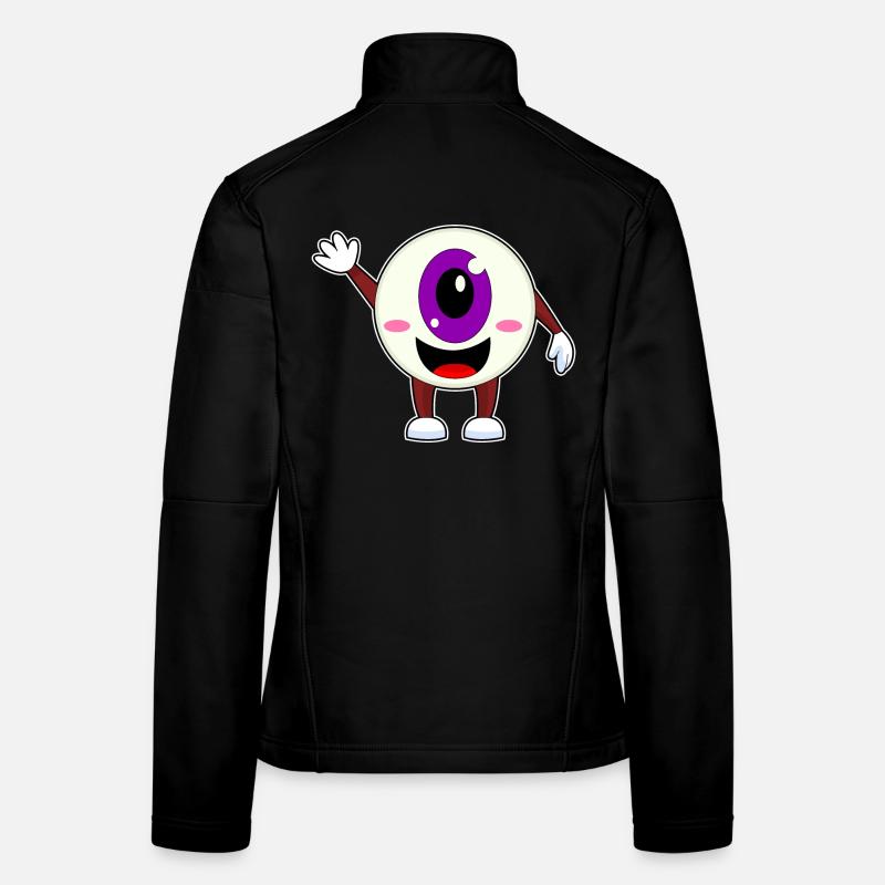 Globe oculaire Halloween Veste en tissu softshell Femme