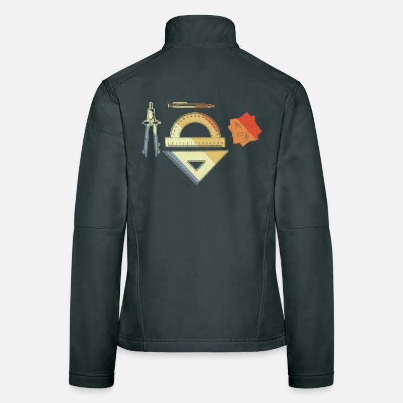 Look Vintage d’architecte Veste en tissu softshell Femme