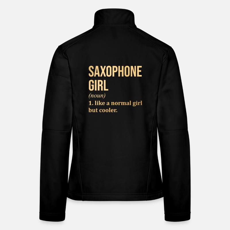 saxophone Veste en tissu softshell Femme