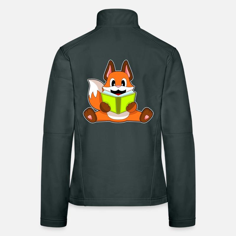 Fuchs Nerd Buch  Frauen Softshelljacke