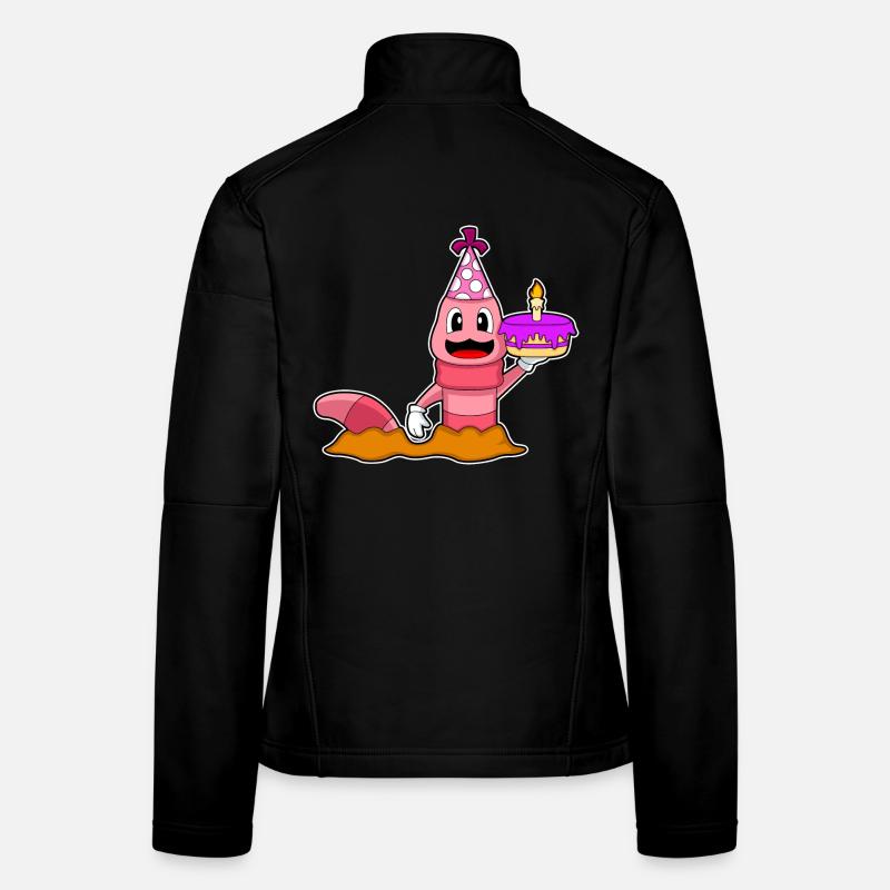 Gâteau d’anniversaire Worm Veste en tissu softshell Femme
