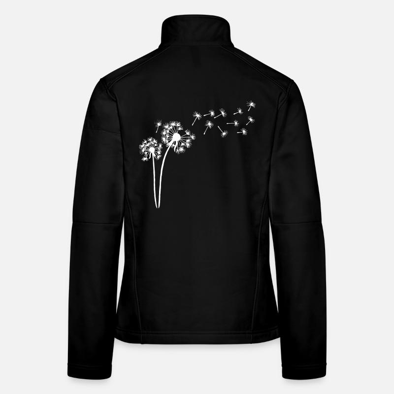 Le vent et le pissenlit blanc Veste en tissu softshell Femme