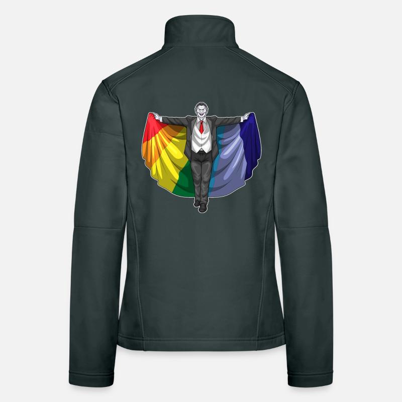 Vampire Halloween Rainbow Women's Softshell Jacket