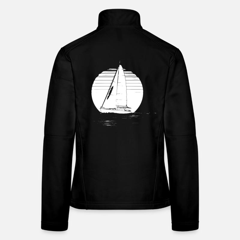 Dessin de voilier Veste en tissu softshell Femme