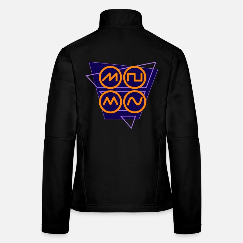 synthwave 80s sound wave Women's Softshell Jacket