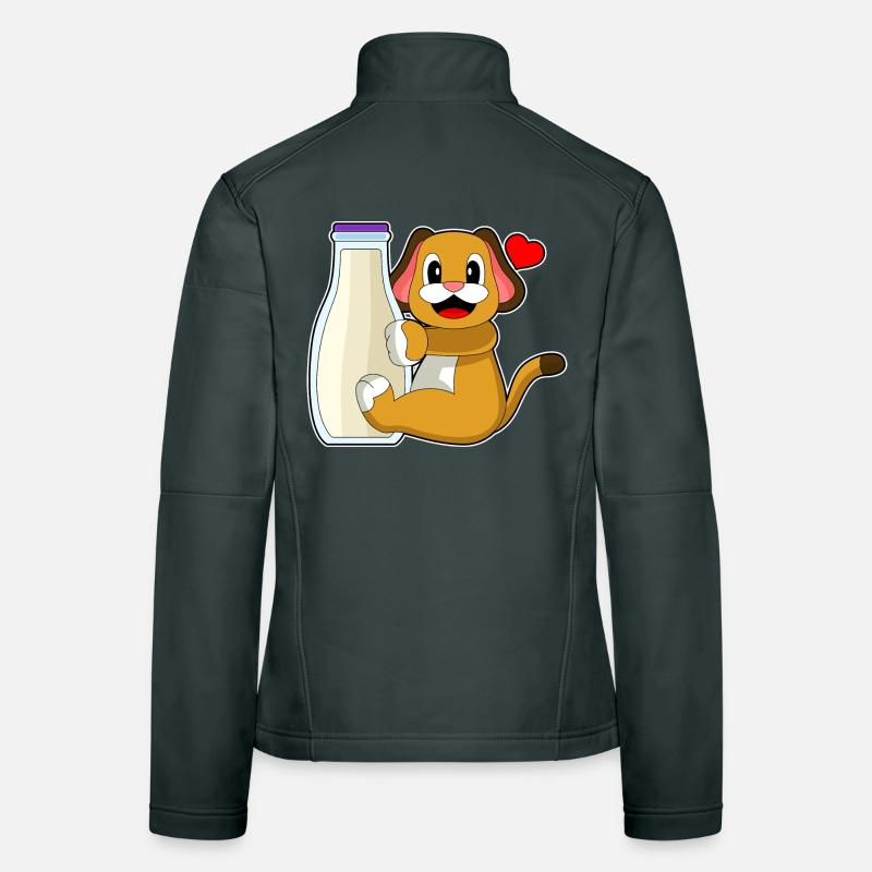 Hund Milch Frauen Softshelljacke