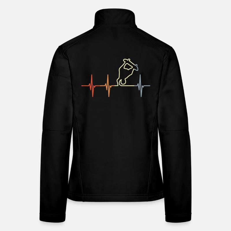 Cardiogramme du Skateboarder Veste en tissu softshell Femme