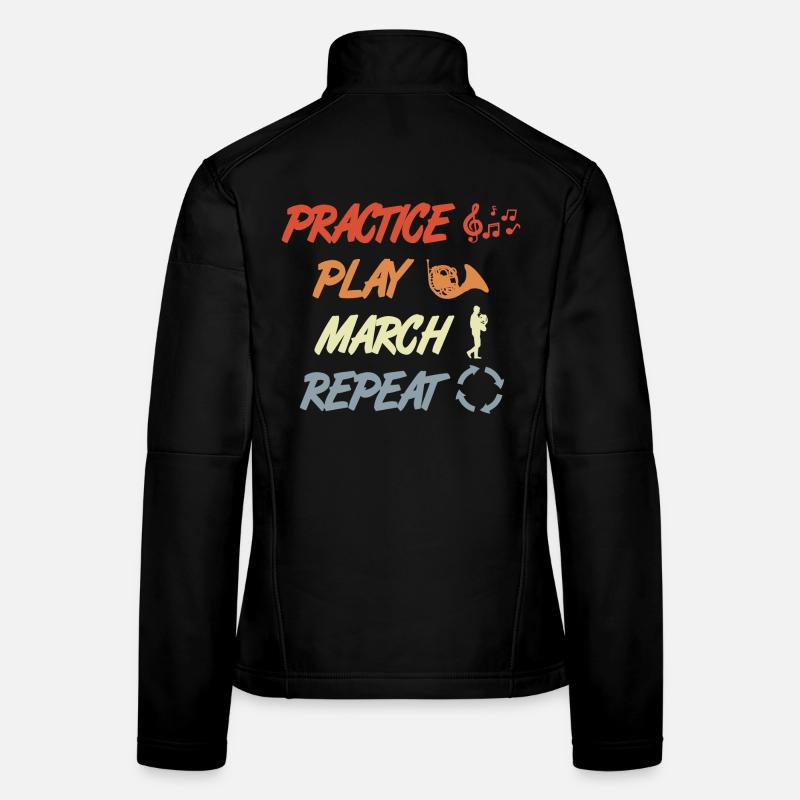 Waldhorn Motivation Frauen Softshelljacke