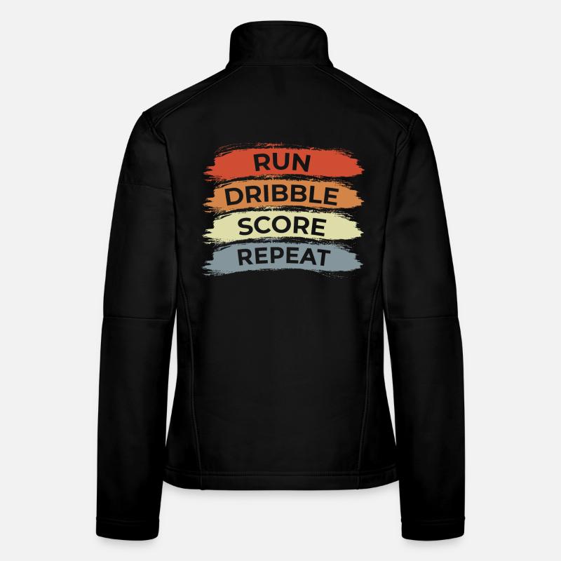 Run Dribble Score Repeat Women's Softshell Jacket