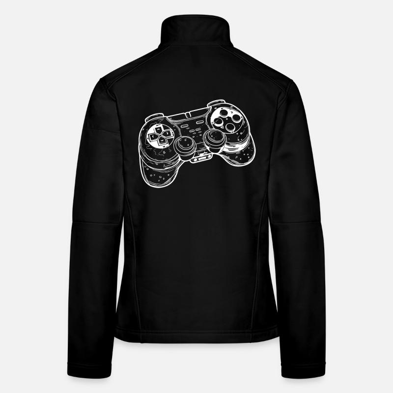 Videospiel Controller Zeichnung Frauen Softshelljacke