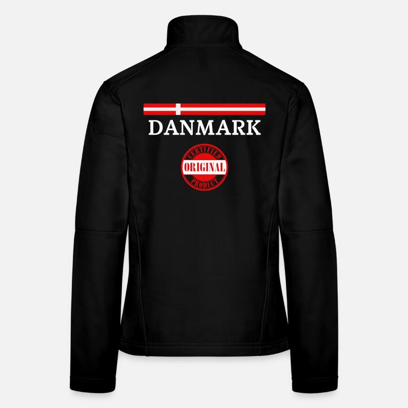Drapeau du Danemark, fierté danoise Veste en tissu softshell Femme