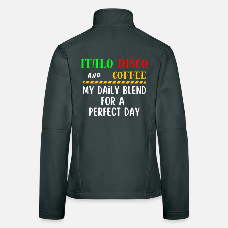 Italo Disco und Kaffeehemd Frauen Softshelljacke