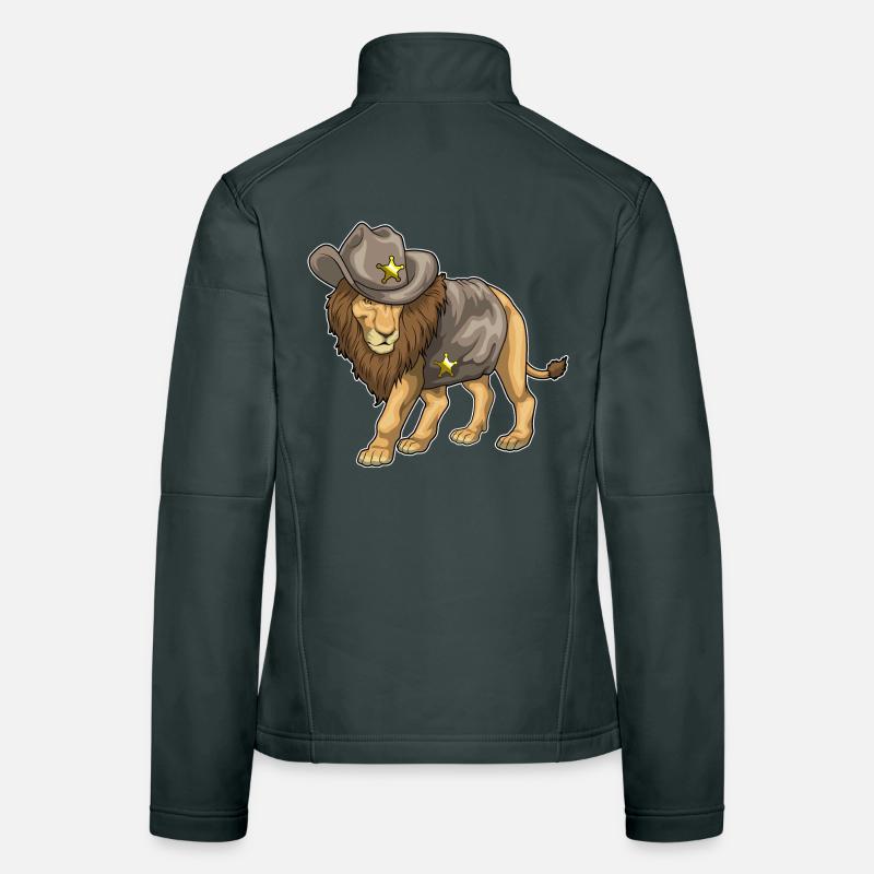 Löwe Sheriff Sheriffhut Frauen Softshelljacke