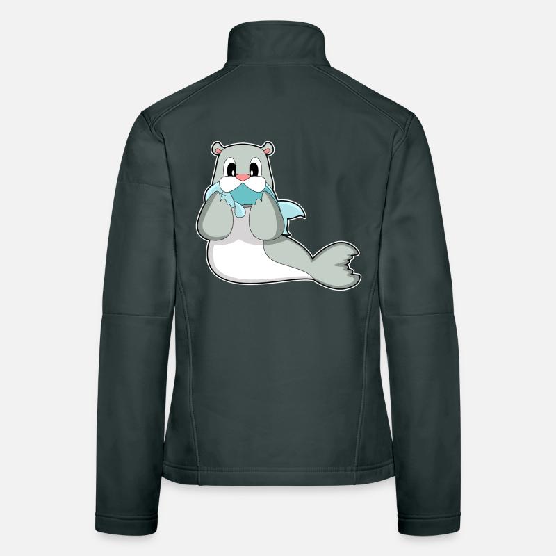 Poisson phoque Veste en tissu softshell Femme