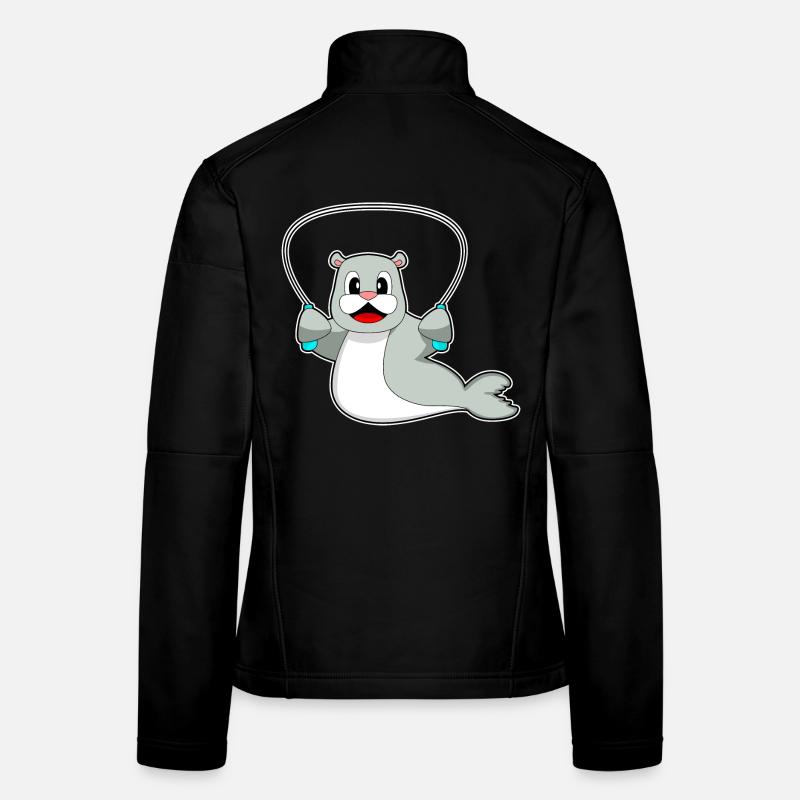 Fitness à la corde à sauter sur la corde du phoque Veste en tissu softshell Femme