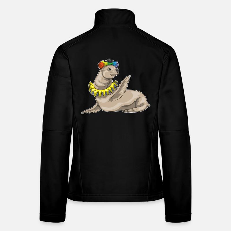 Clown du phoque Veste en tissu softshell Femme