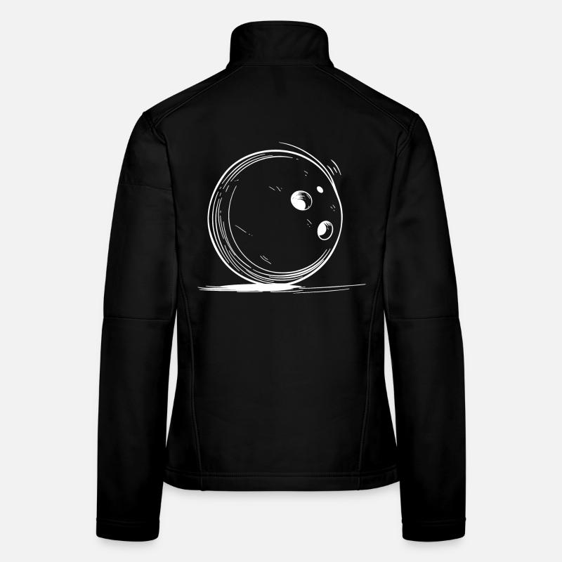 Dessin de bowling Veste en tissu softshell Femme