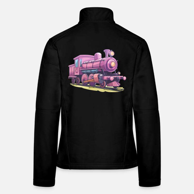 Look de bande dessinée de locomotive Veste en tissu softshell Femme