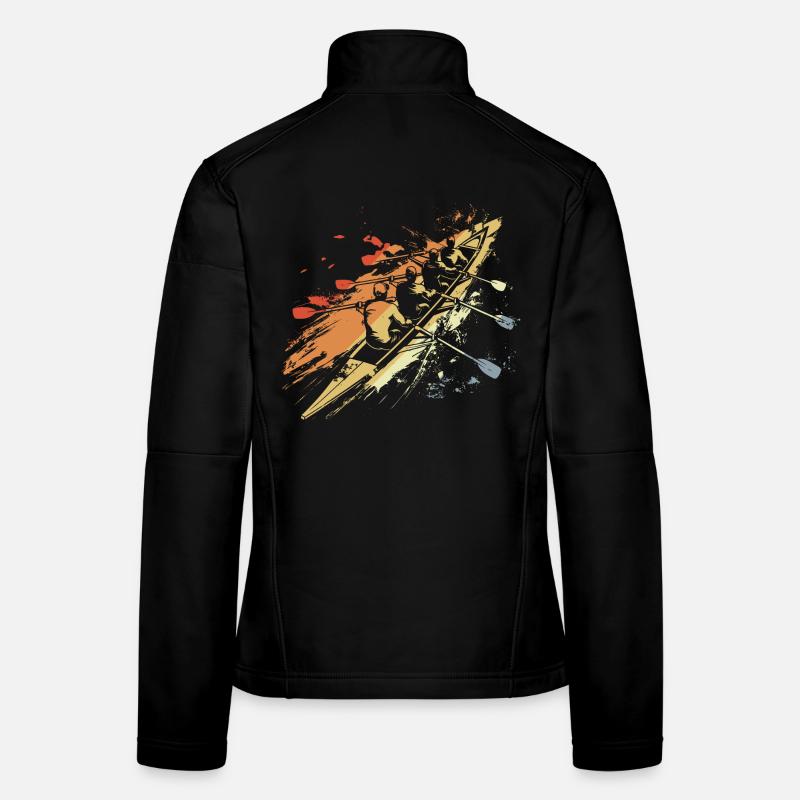Graphique de l’équipe d’aviron rétro Veste en tissu softshell Femme