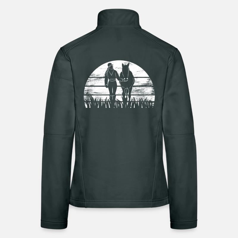 Pferd Mädchen Frauen Softshelljacke
